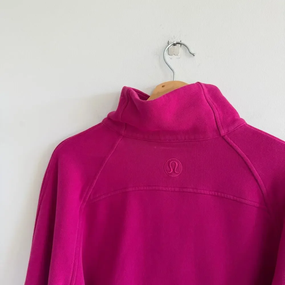 Lululemon Scuba Oversized Funnel Neck Half Zip Sweatshirt Ripened Raspberry M